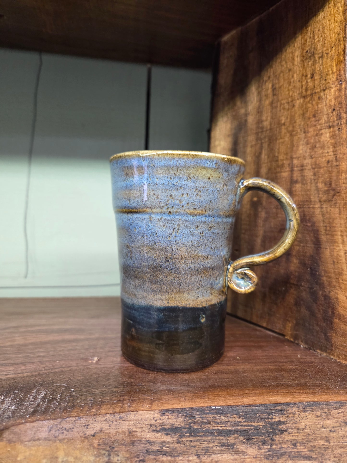 Rustic Blue Small Left-Handed Travel Mug