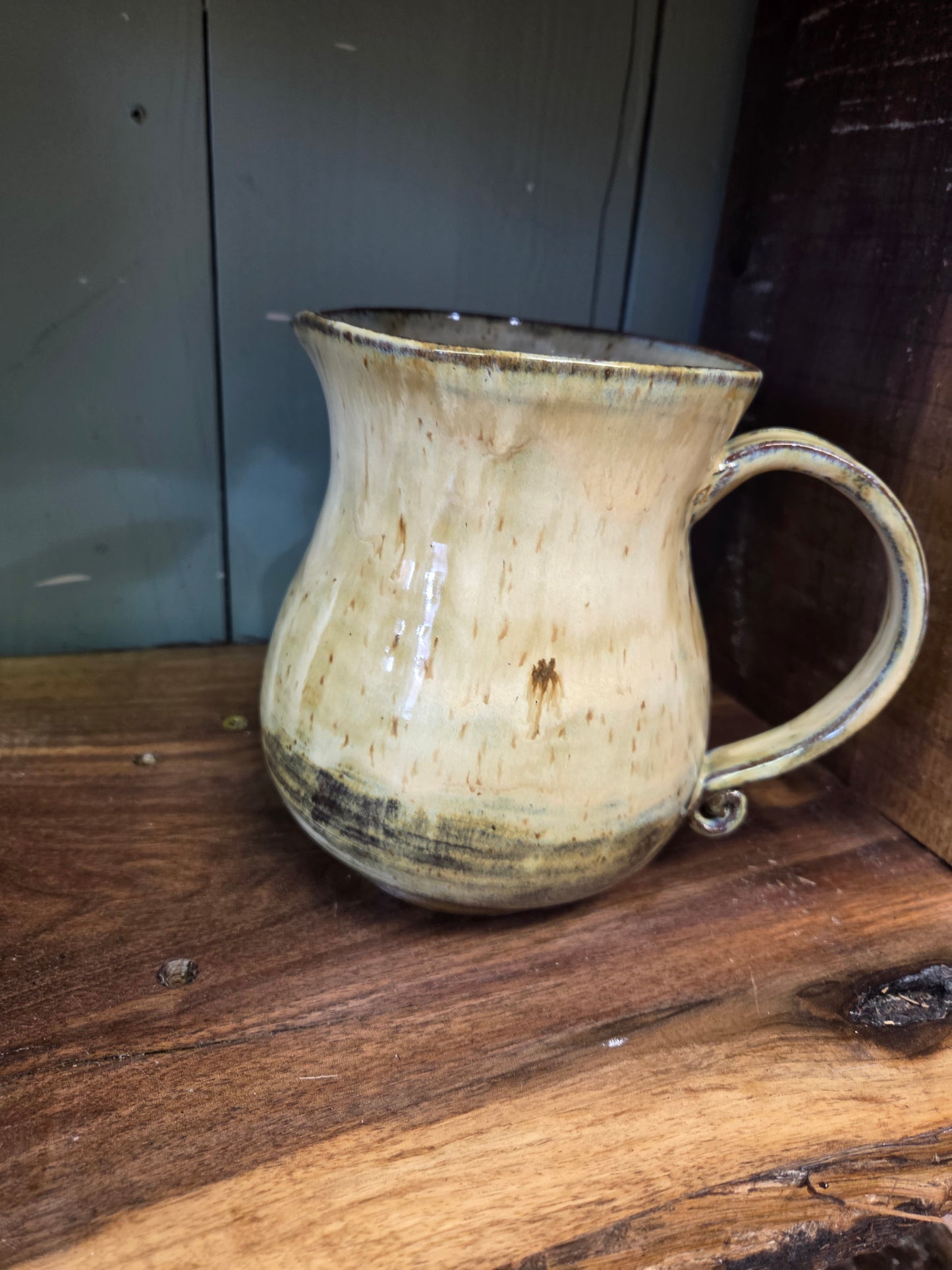 Rustic Cream Ceramic Pitcher