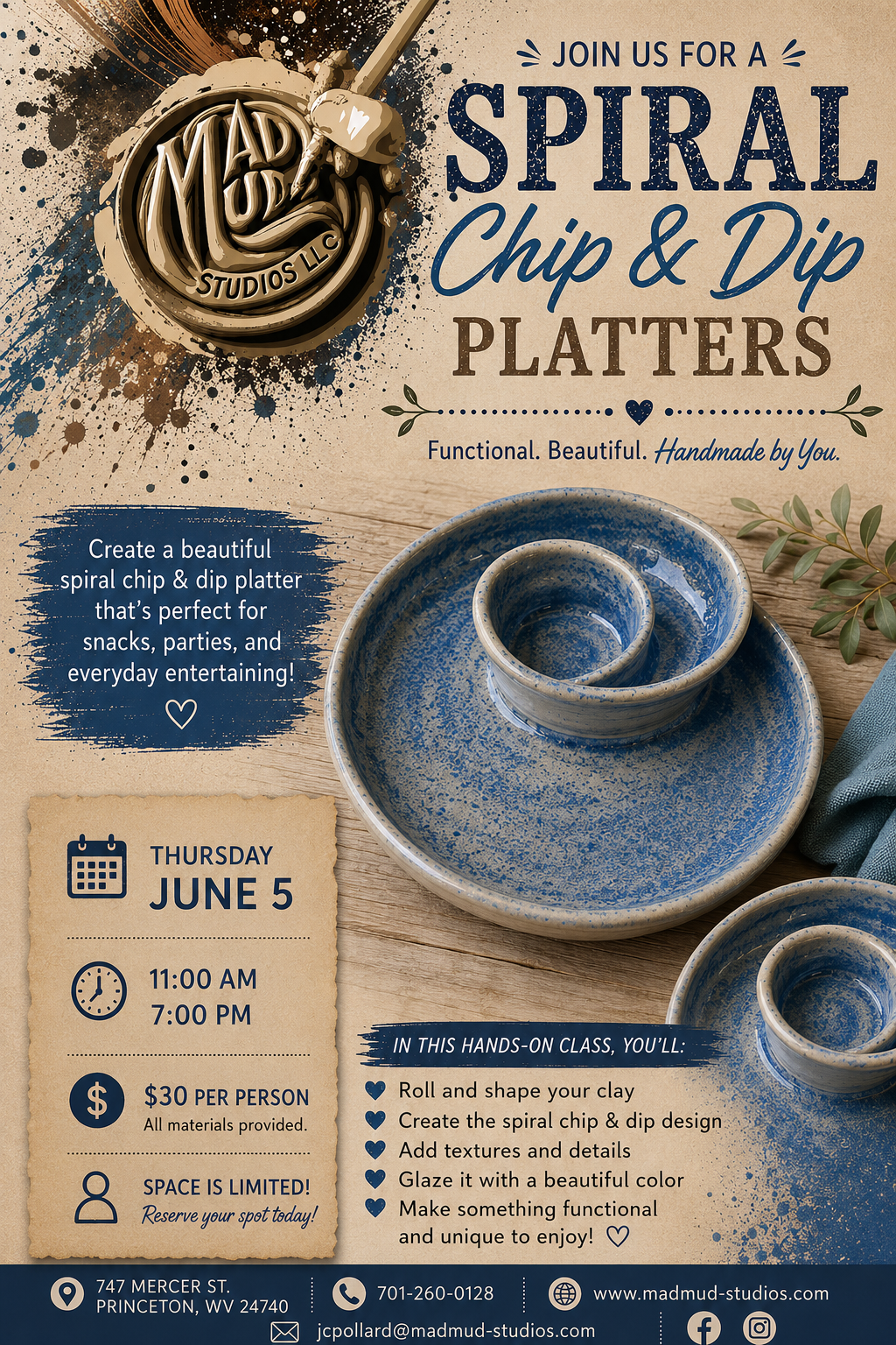 Spiral Chip and Dip Platter